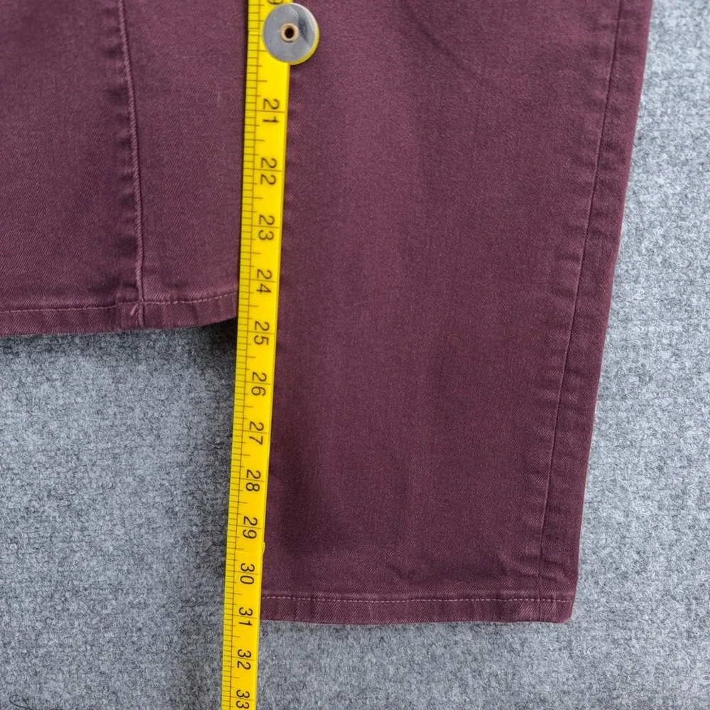 Express Bootcut Pants Womens 4 Cotton Spandex Burgundy Jeans